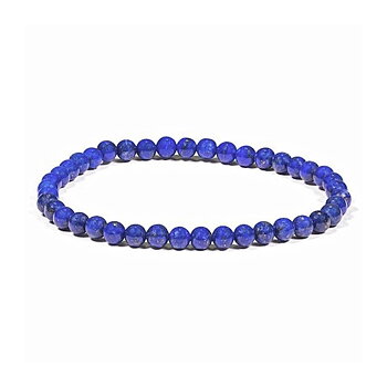 Armband Lapis Lazuli elastiskt av 4 mm pärlor