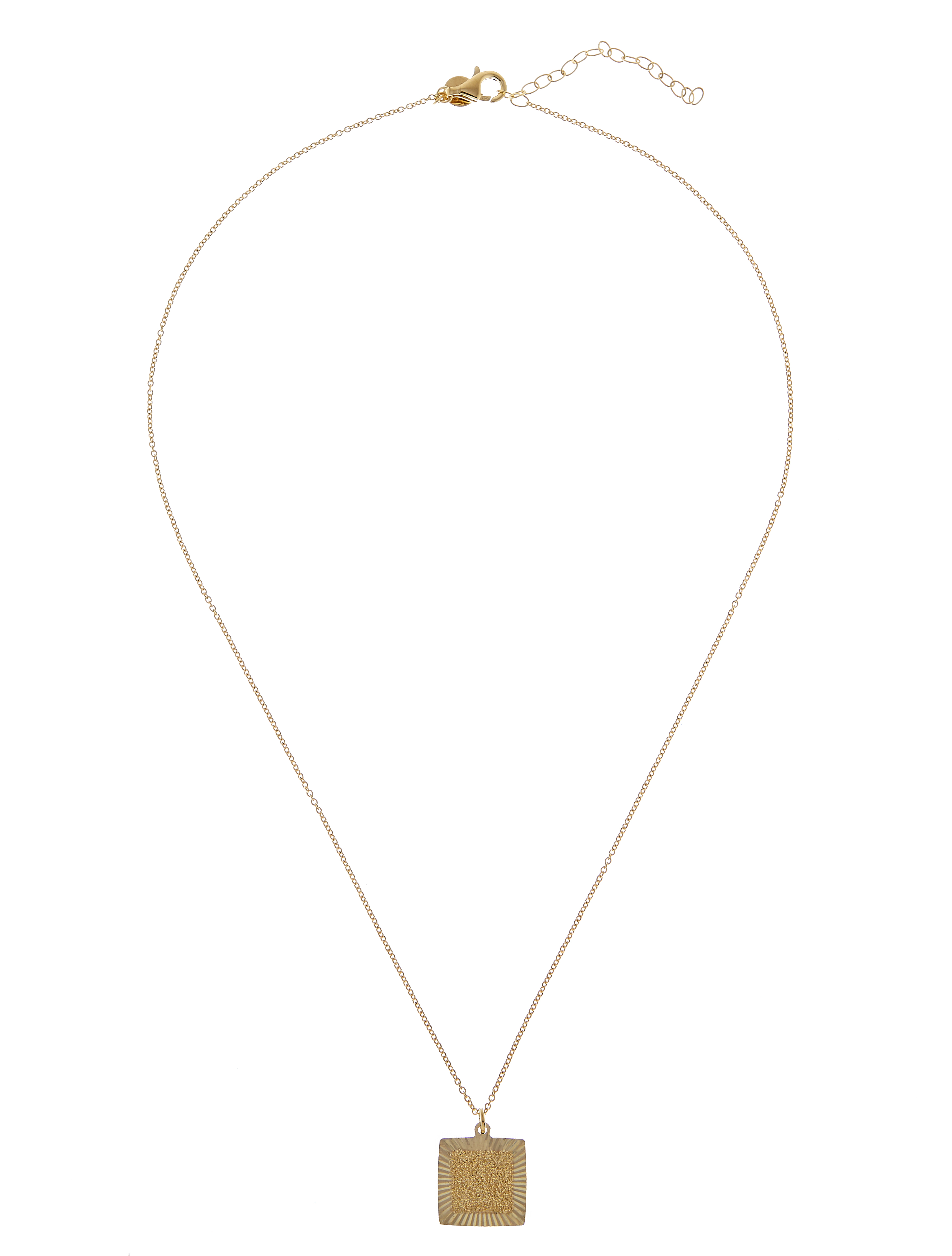 Two square pendant neck - gold 