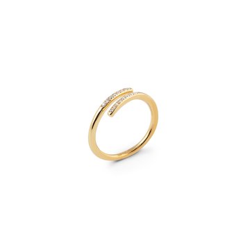 Loop stone ring gold