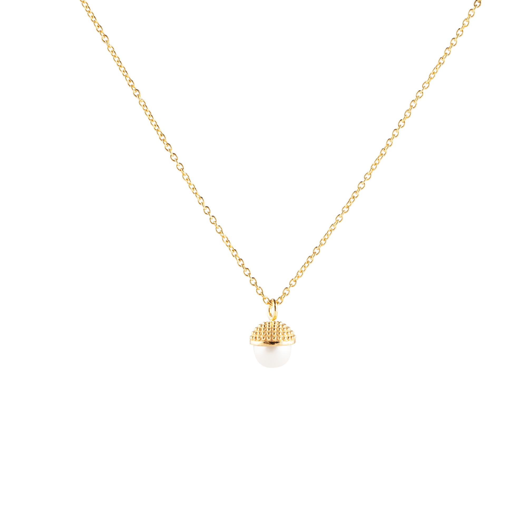 Pearl bubble short neck 40-45 gold