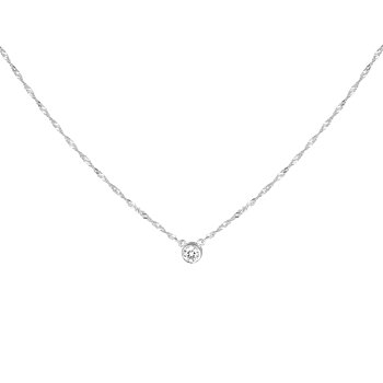 Cubic single neck 40-45 cm silver