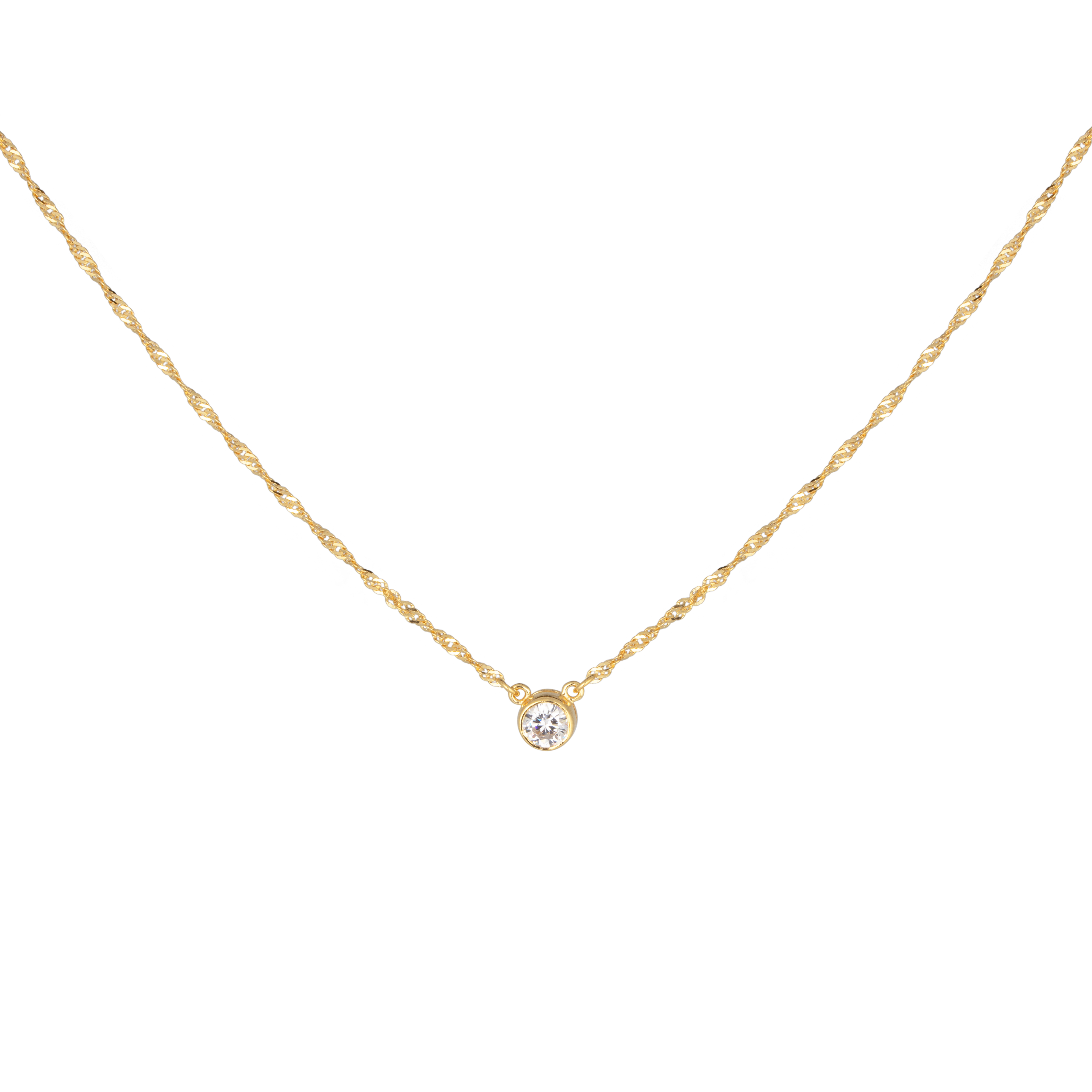Cubic single neck 40-45 cm gold