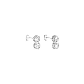 Cubic twin ear silver