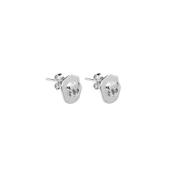 Letters elephant stud ear silver
