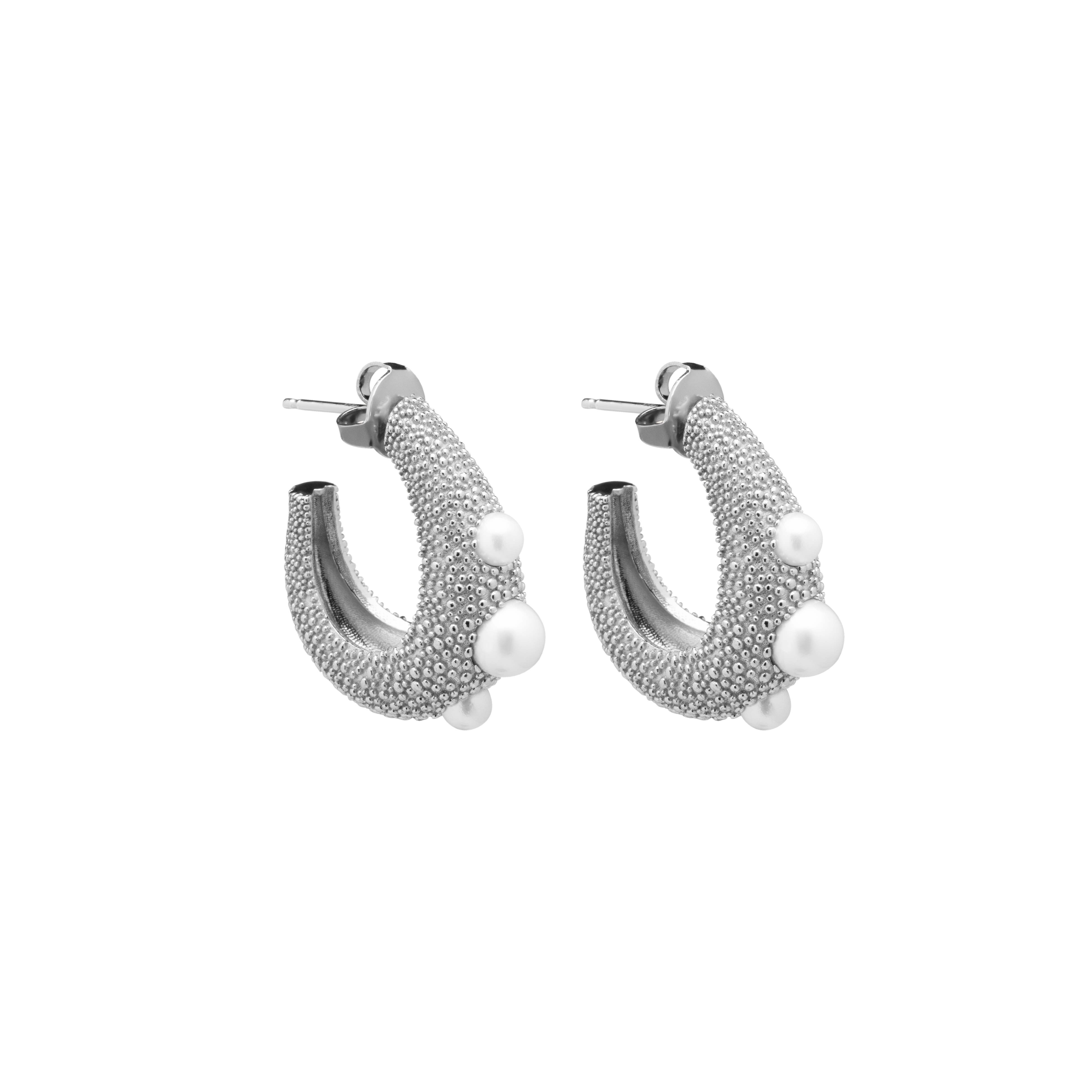 Pearl bubble big ear silver