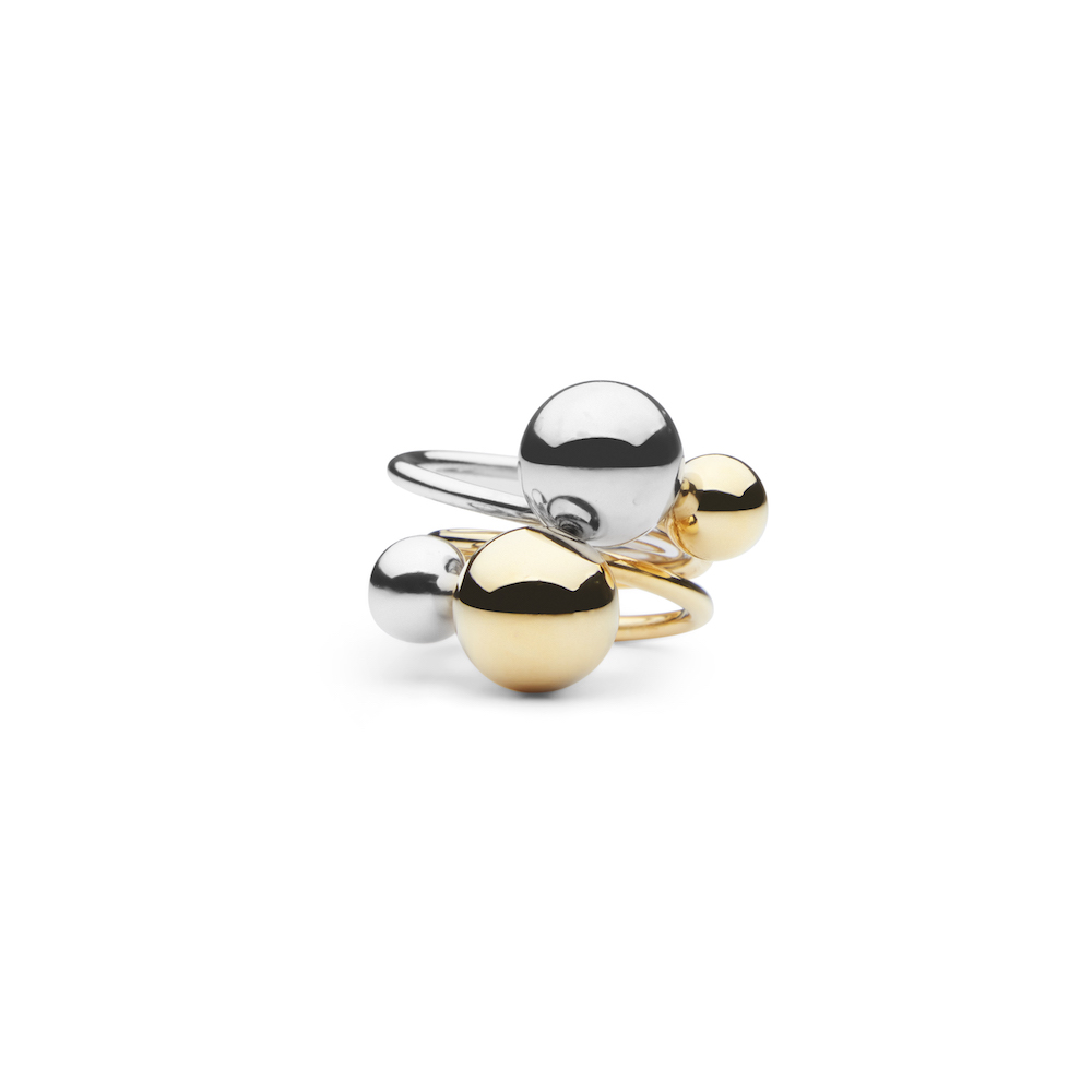 Globe big ring  silver - 3