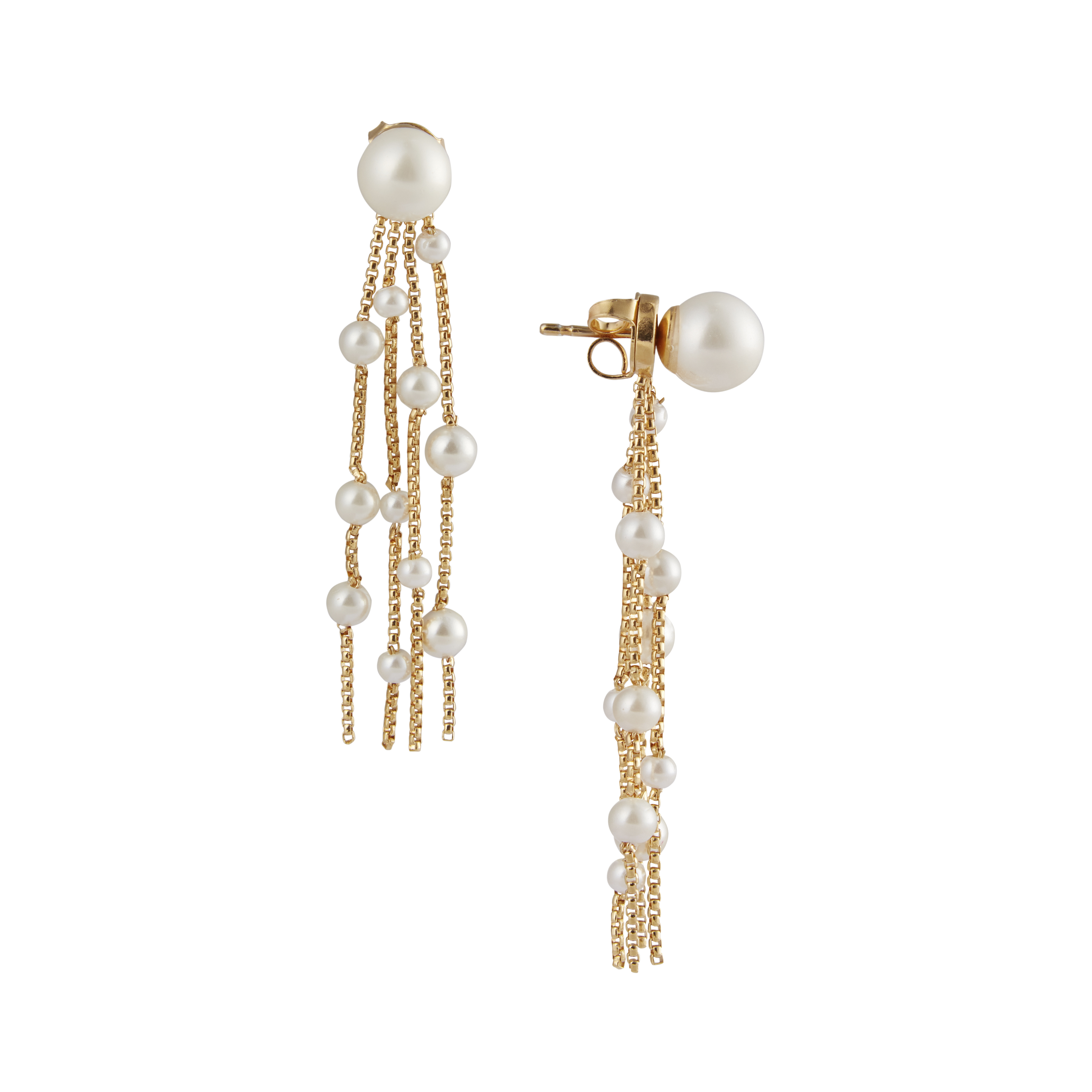 Pearl tassel ear gold