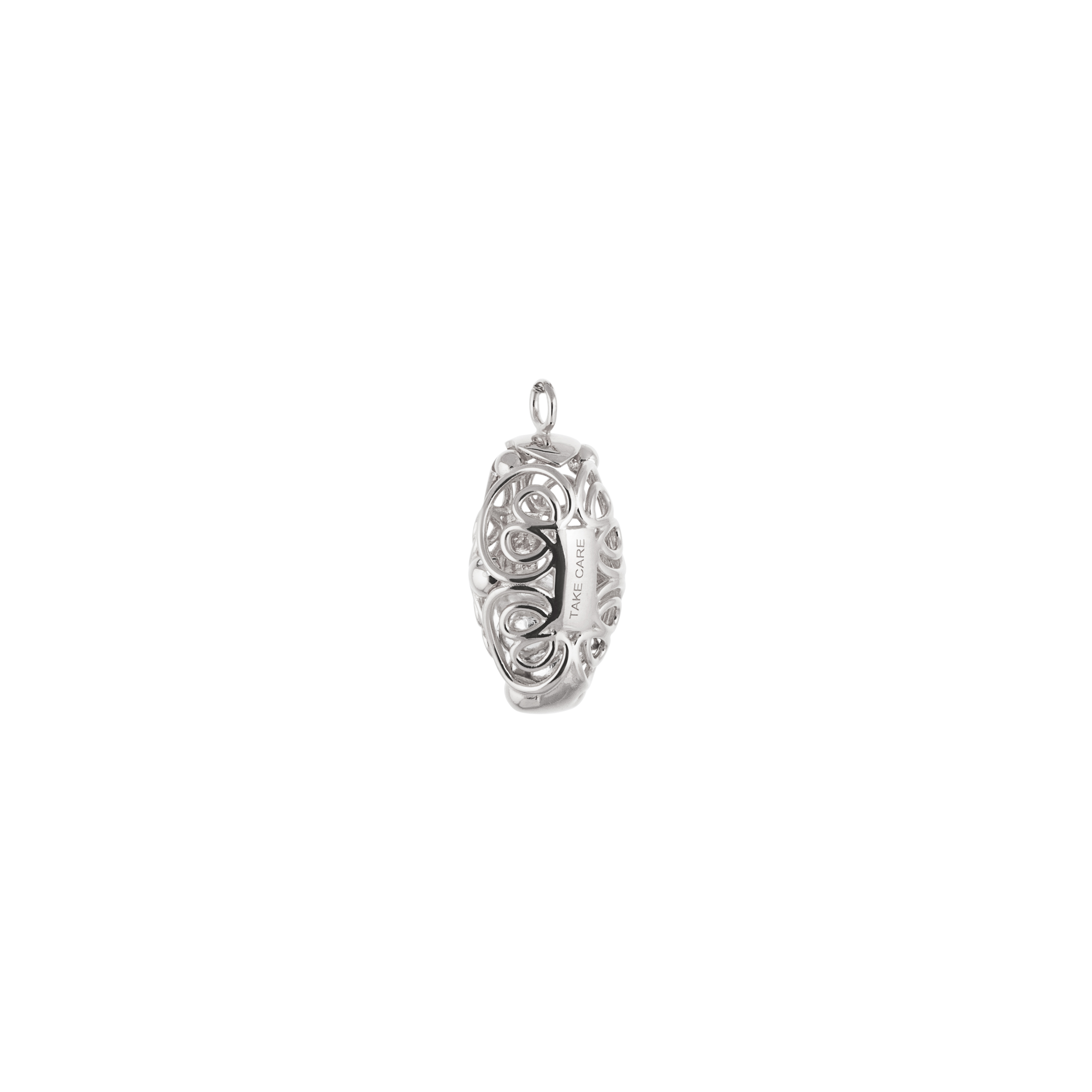 Letters take care pendant silver