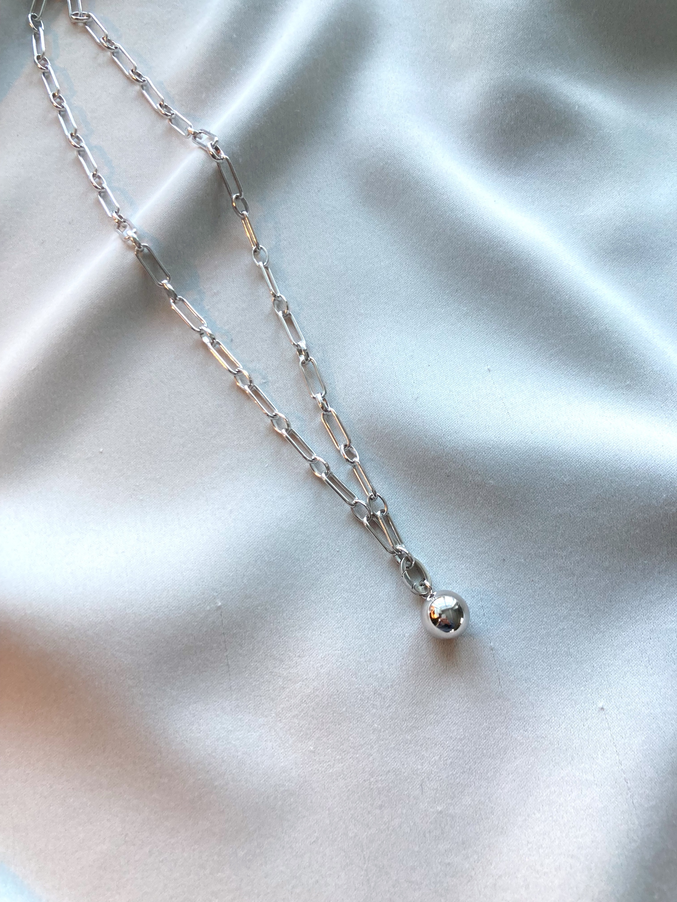 Letters/Globe pendant silver - 4