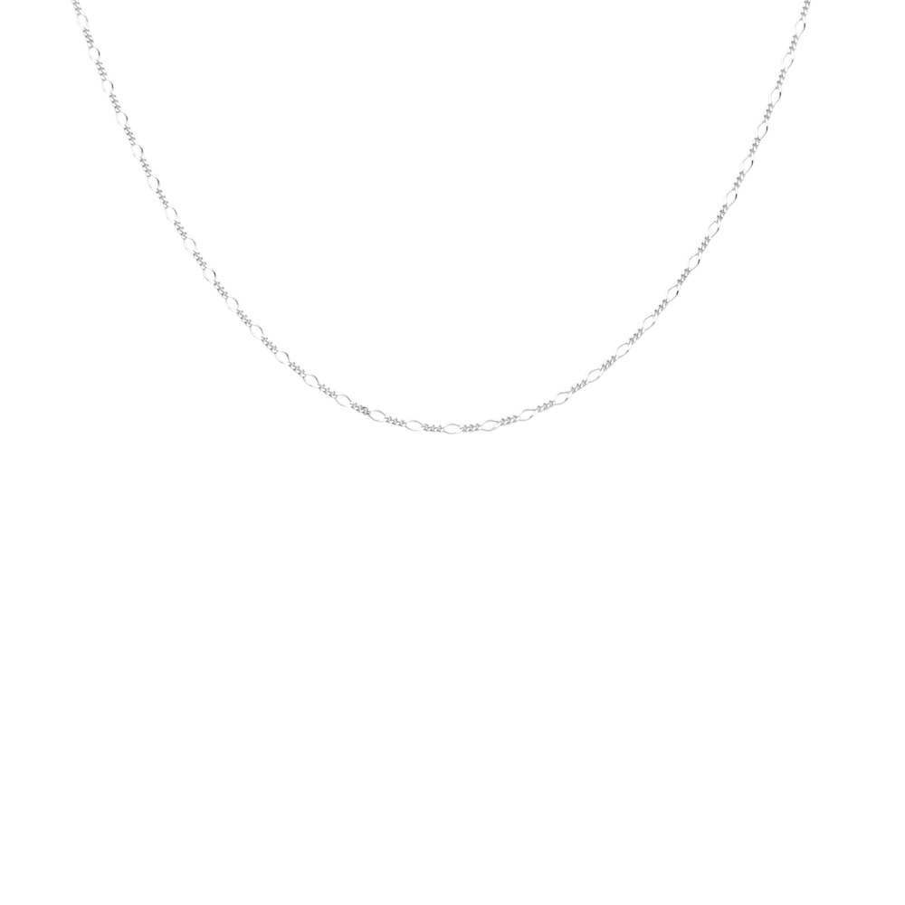 Letters figaro neck 40-45 silver
