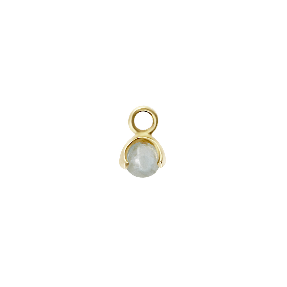 Letters stone 3 aquamarine pend gold