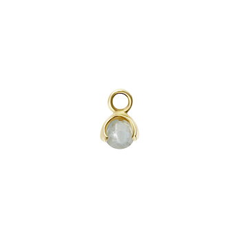 Letters stone 3 aquamarine pend gold