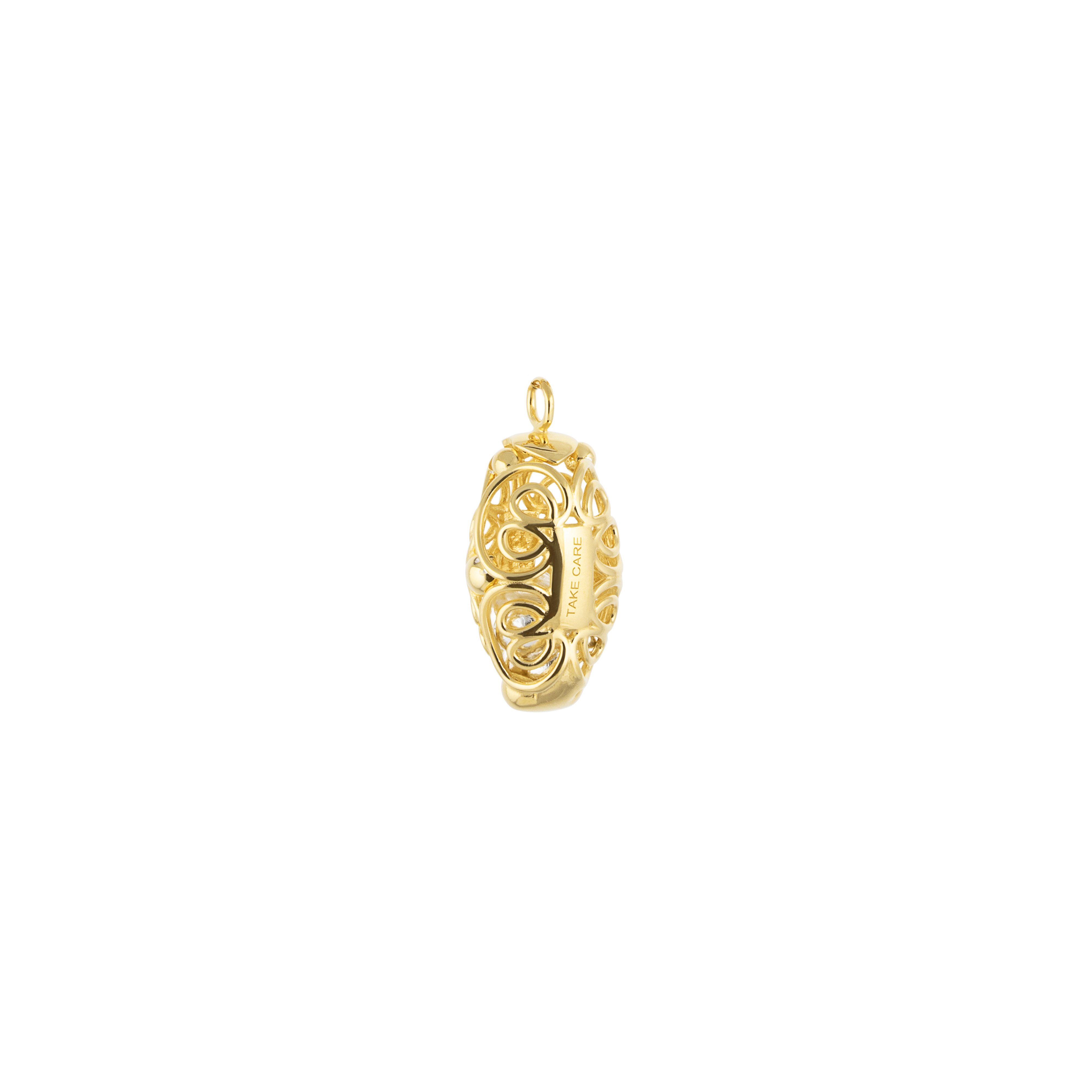 Letters take care pendant gold
