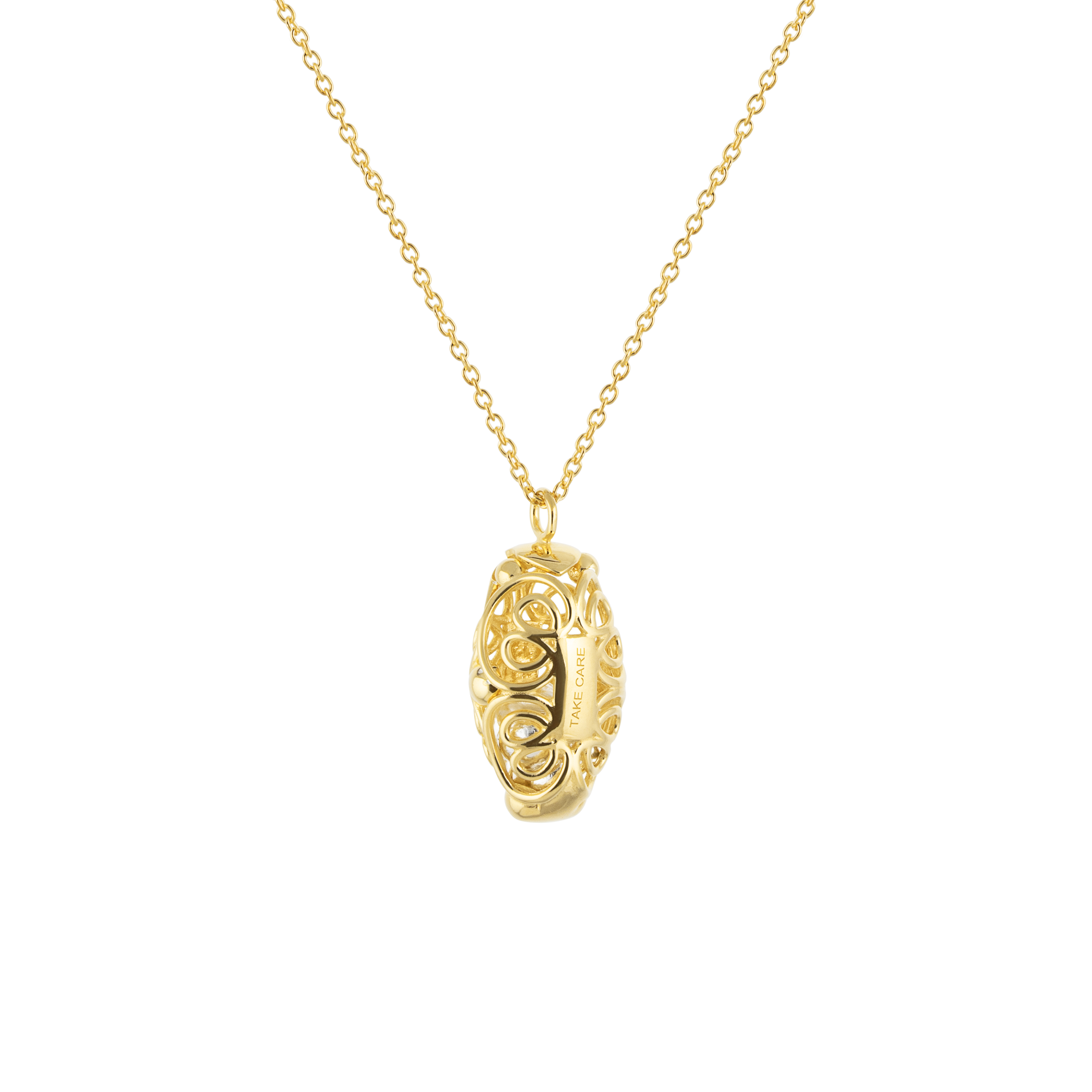 Letters take care pendant gold - 2
