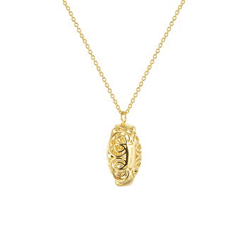 Letters take care pendant gold