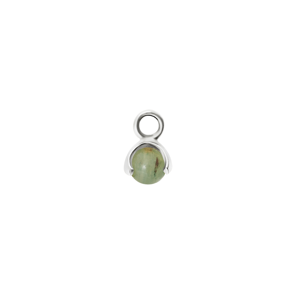 Letters stone 5 aventurine pend silver