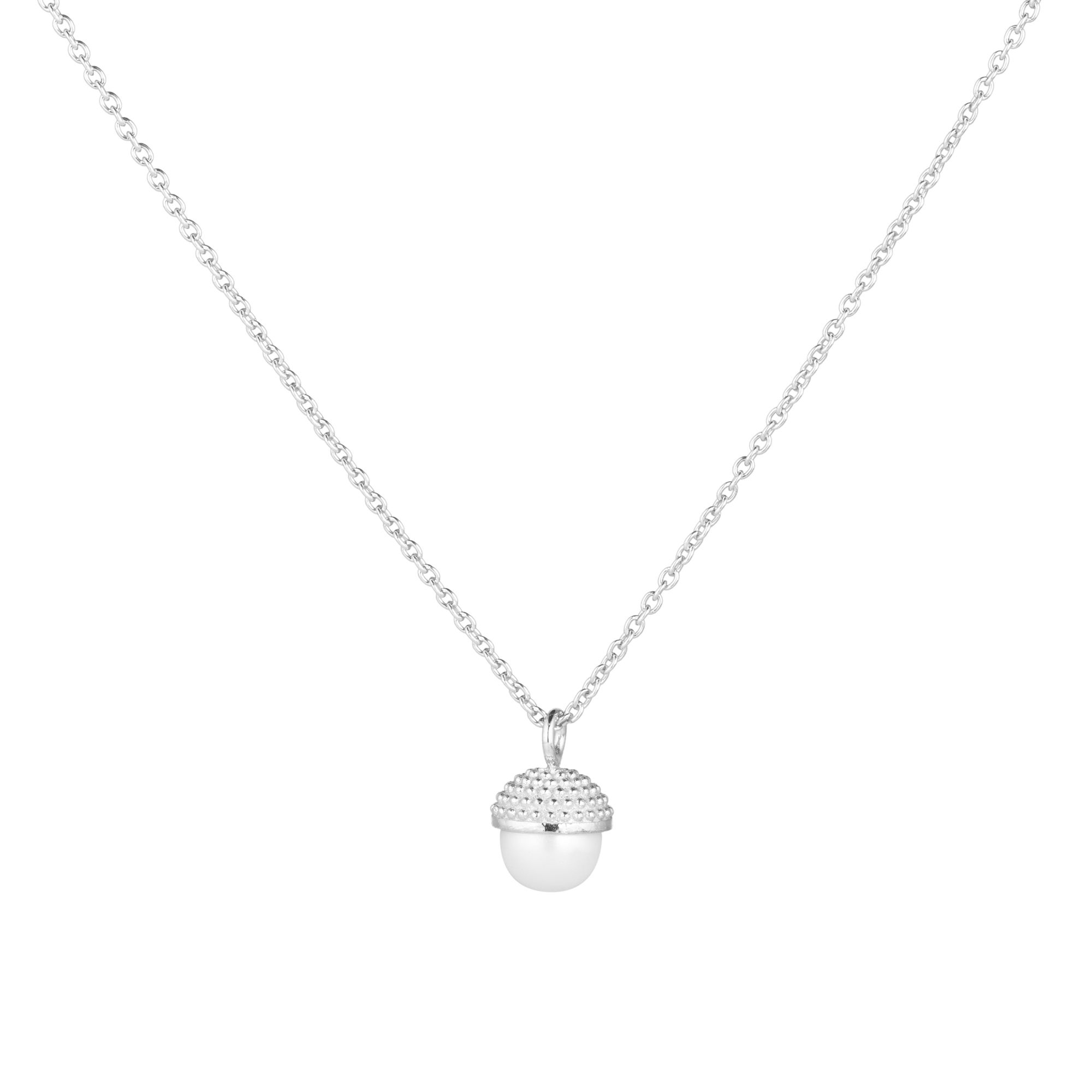 Pearl bubble long neck 70-75 silver