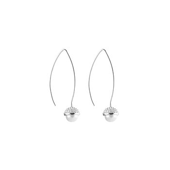 Pearl bubble long ear silver