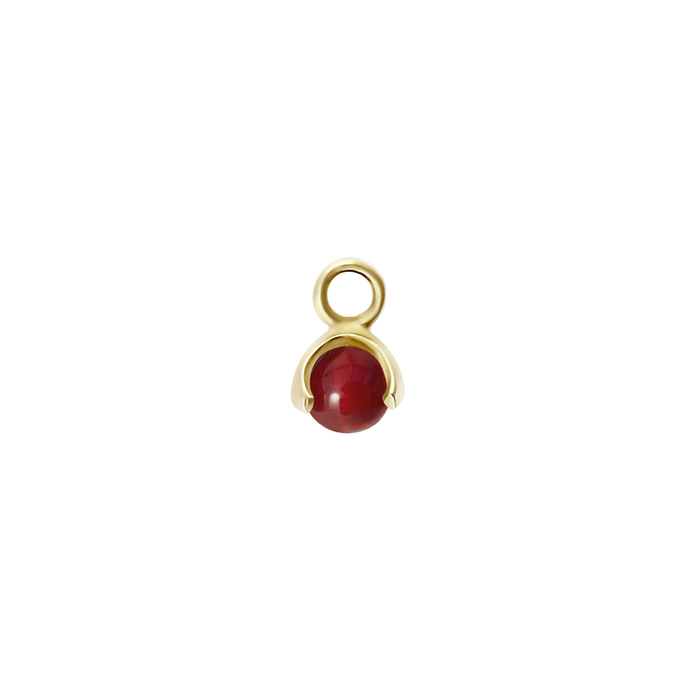 Letters stone 7 carnelian pend gold