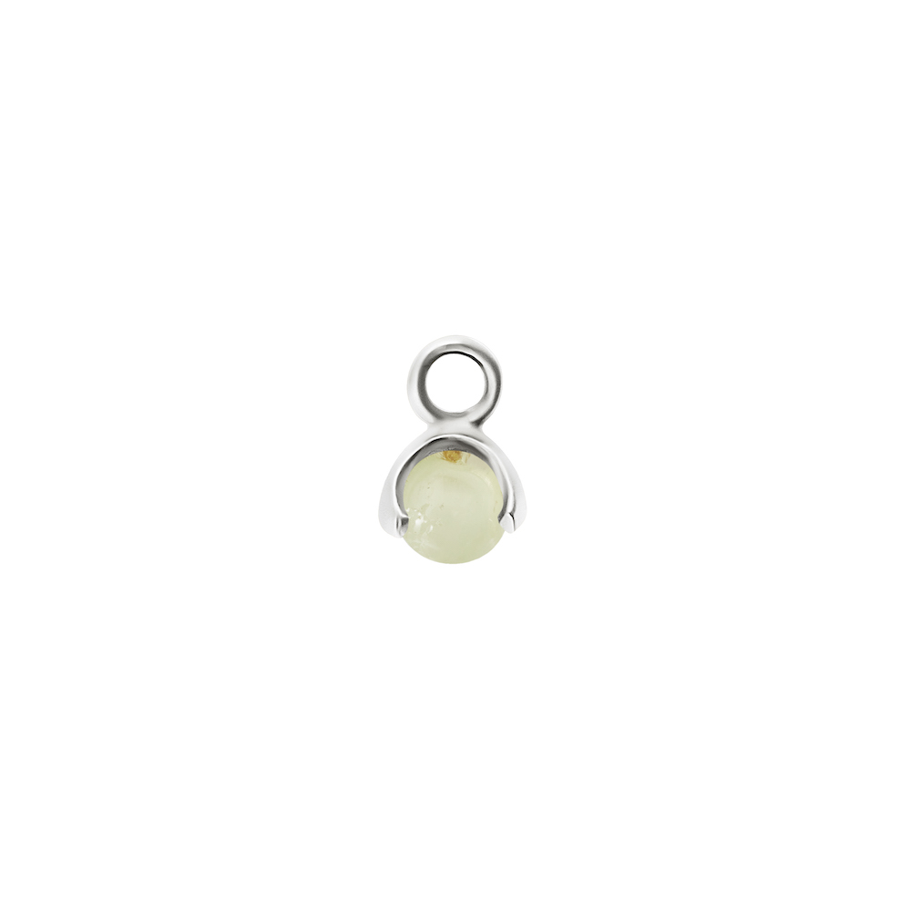 Letters stone 8 jade pend silver