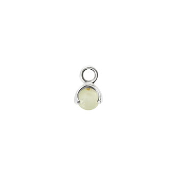 Letters stone 8 jade pend silver