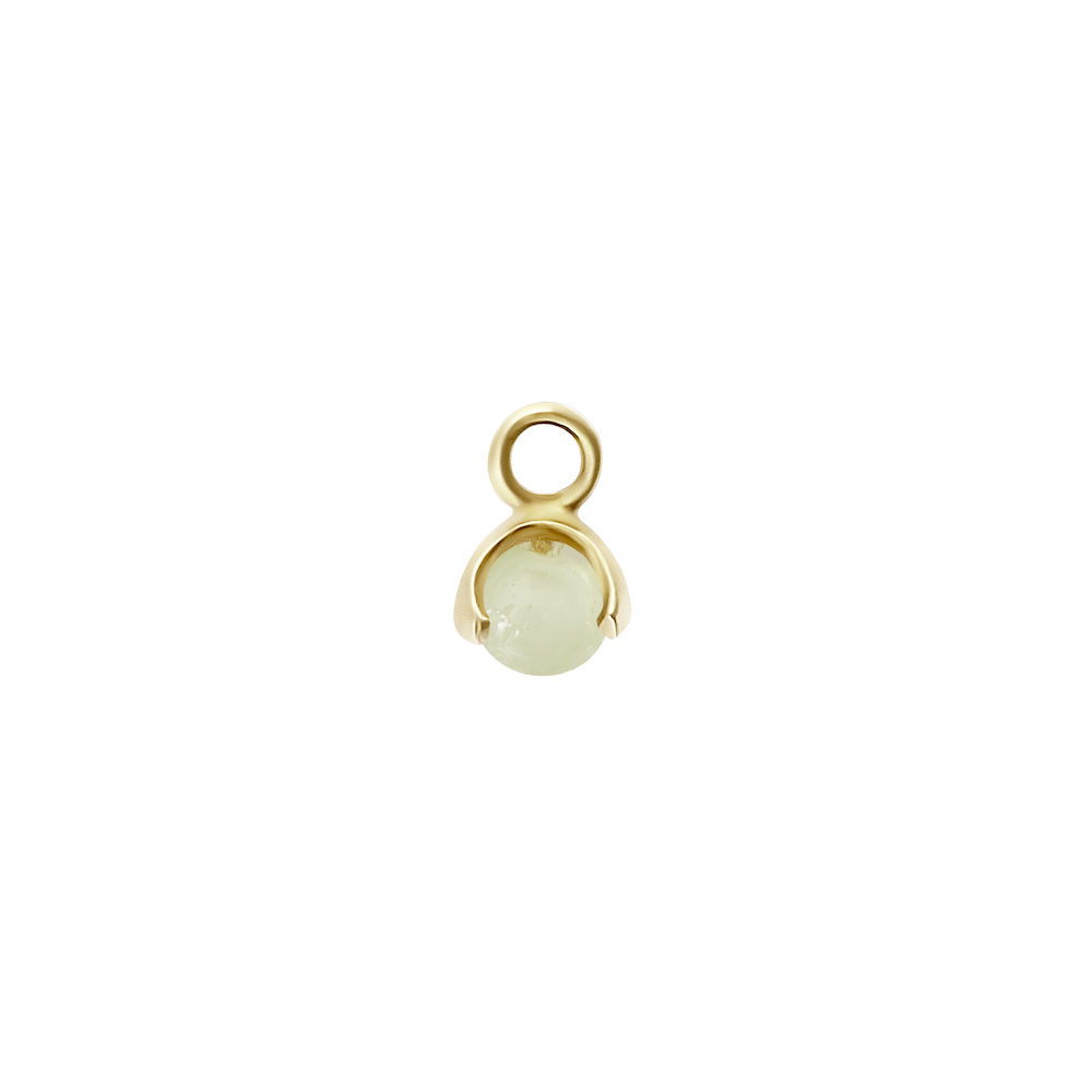 Letters stone 8 jade pend gold