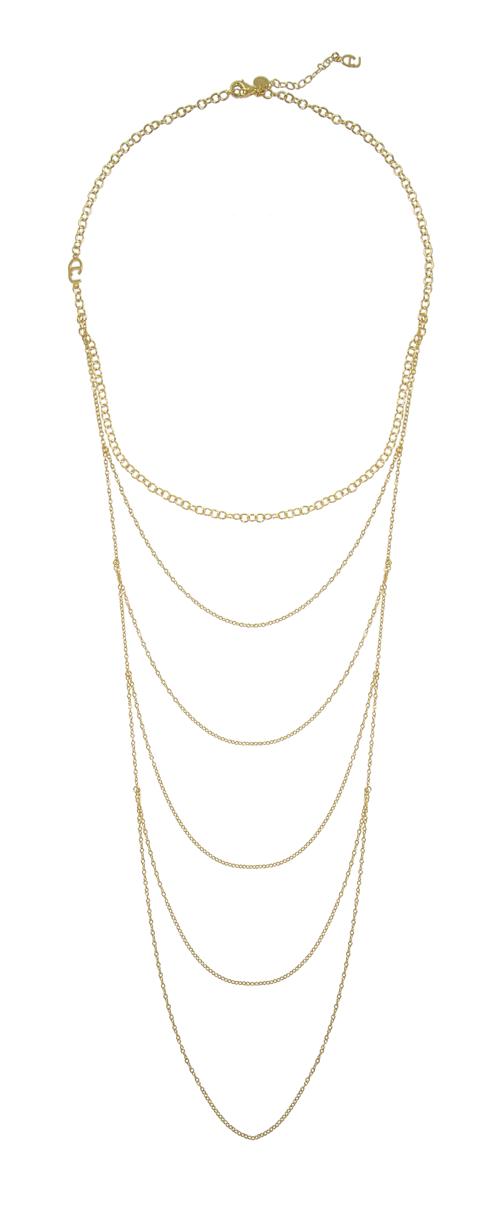 CU draped neck gold