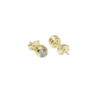 Cubic small ear gold