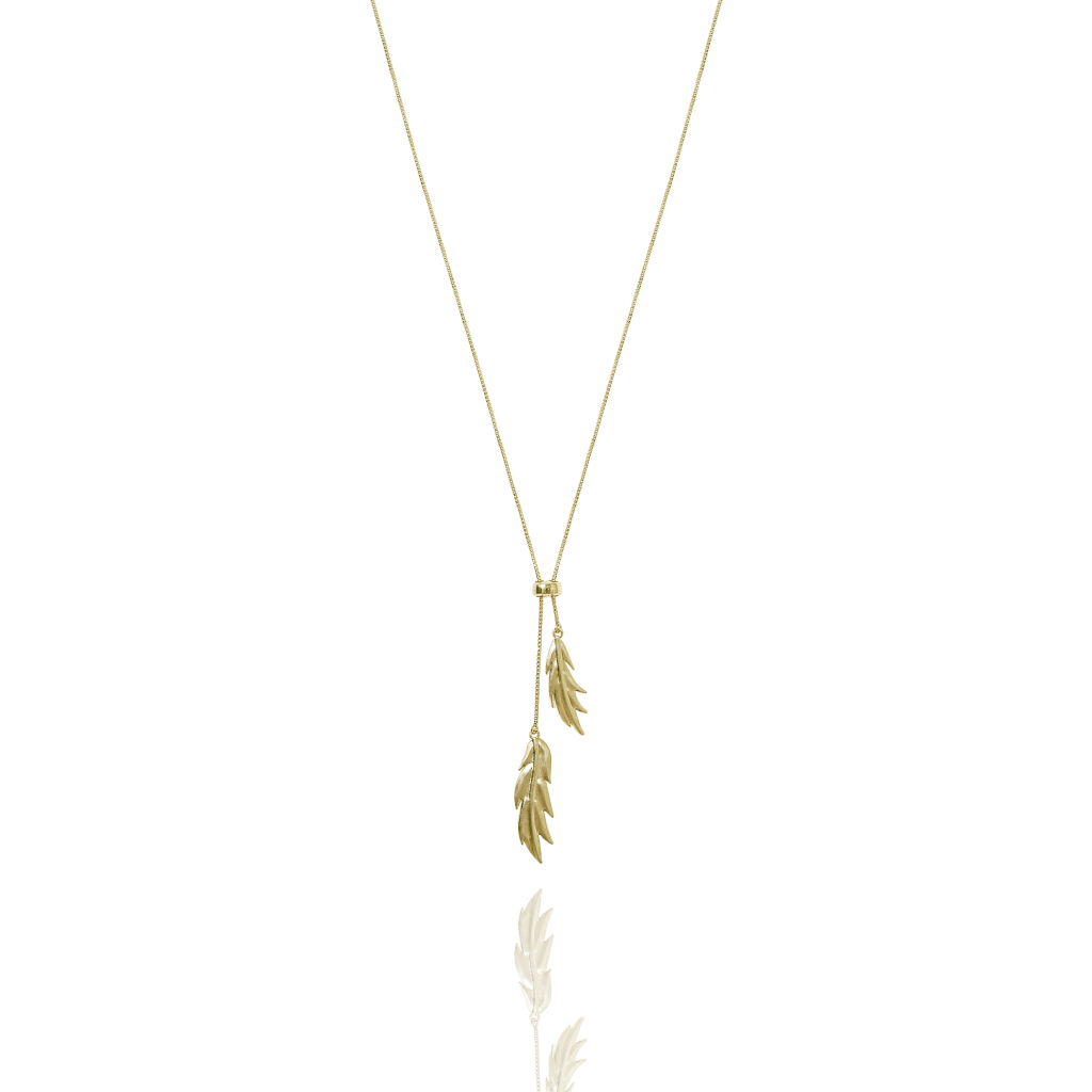 Feather/Leaf double neck gold