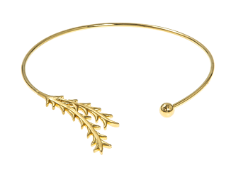 Tree twig bangle neck gold
