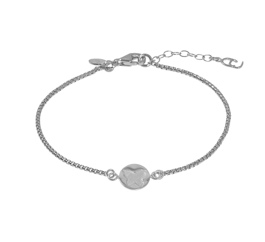 Butterfly coin brace silver