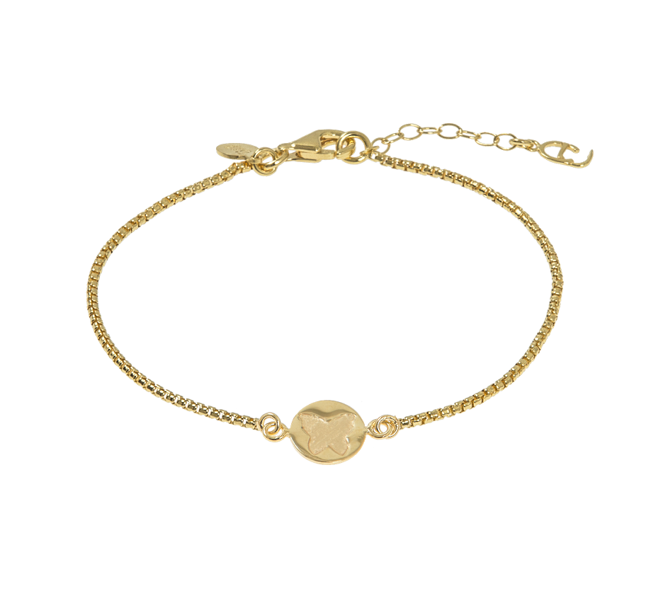Butterfly coin brace gold
