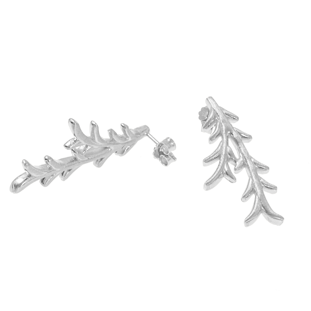 Tree twig ear silver