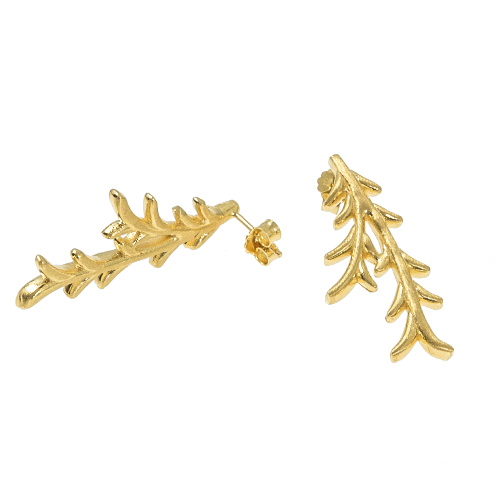 Tree twig ear gold