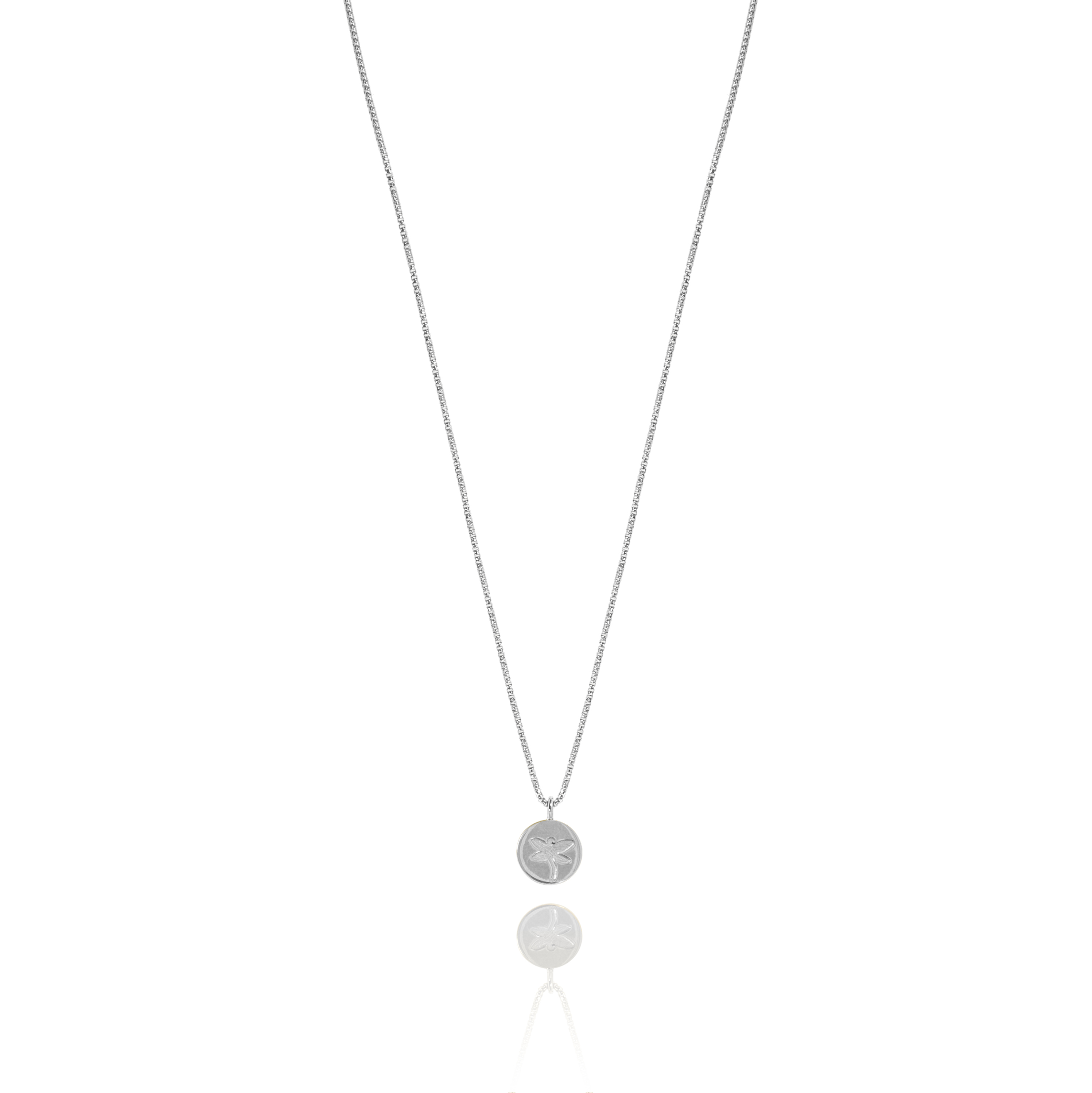 Dragonfly coin neck 42-47 silver