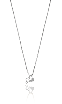 Trust pendant neck 42-47 silver