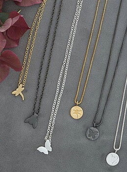Dragonfly coin neck 42-47 gold