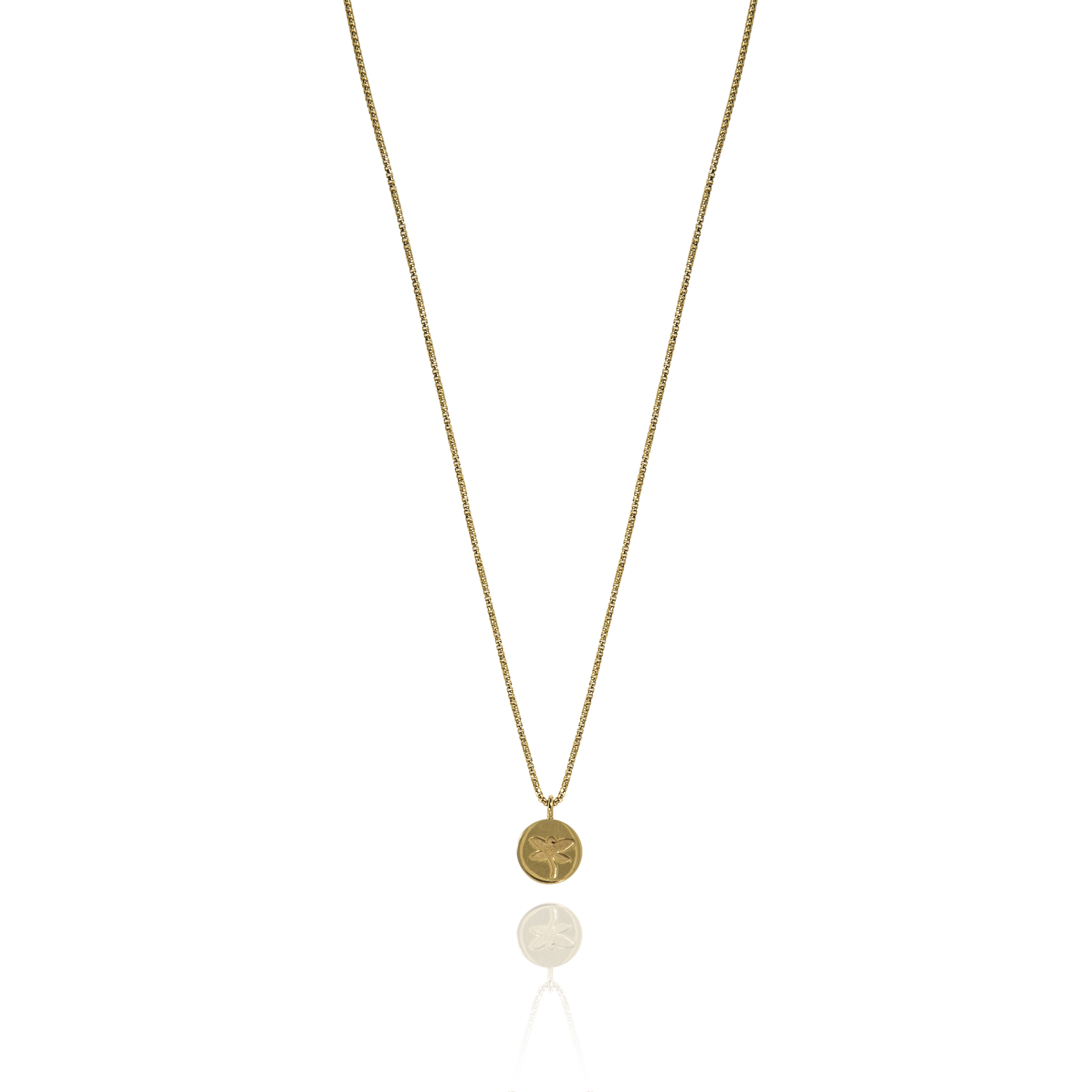 Dragonfly coin neck 42-47 gold