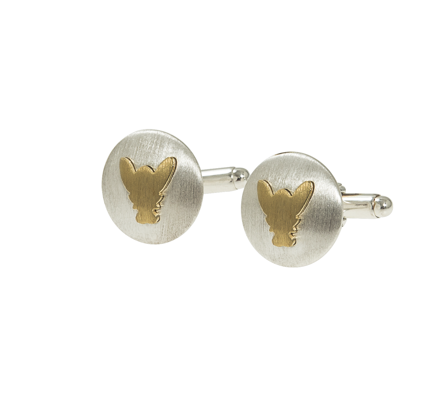 Fly cufflink silver/gold