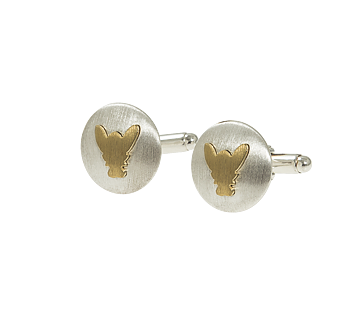 Fly cufflink silver/gold