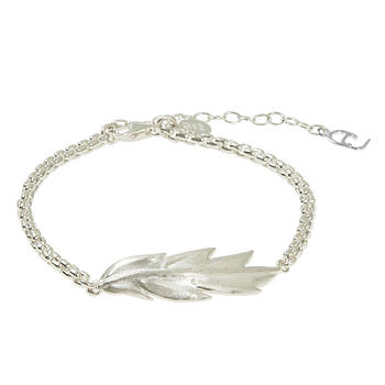 Feather/Leaf chain brace silver