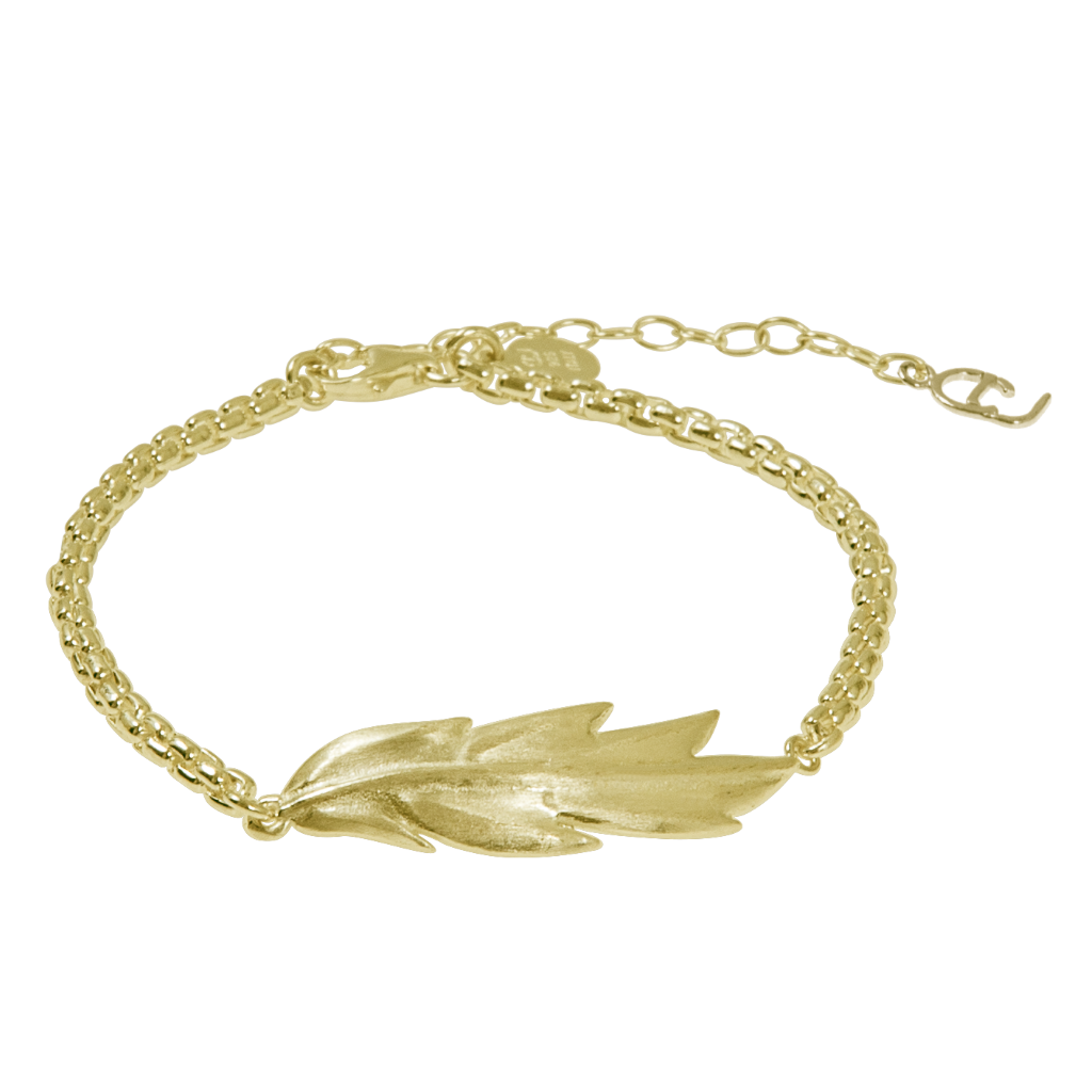 Feather/Leaf chain brace gold