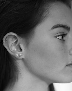 Love small ear silver