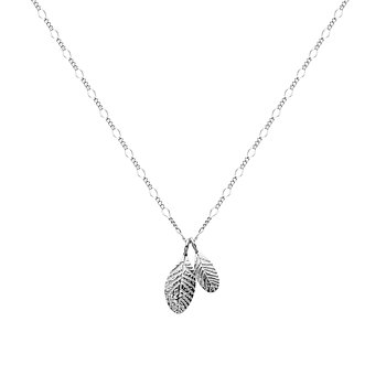 Letters/lingonberry small pendant silver