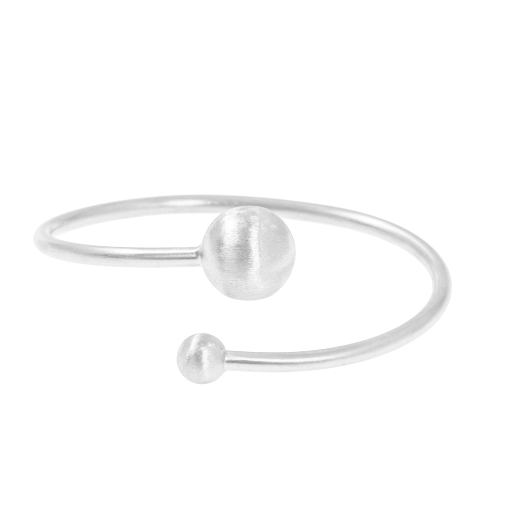 Feather bangle brace flex silver