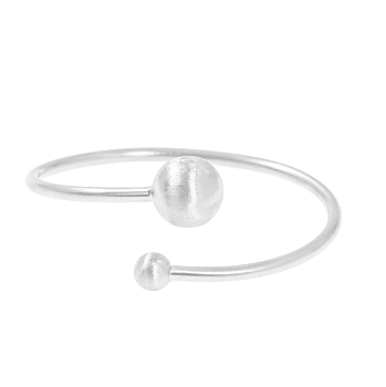 Feather bangle brace flex silver
