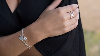 Petal small brace silver