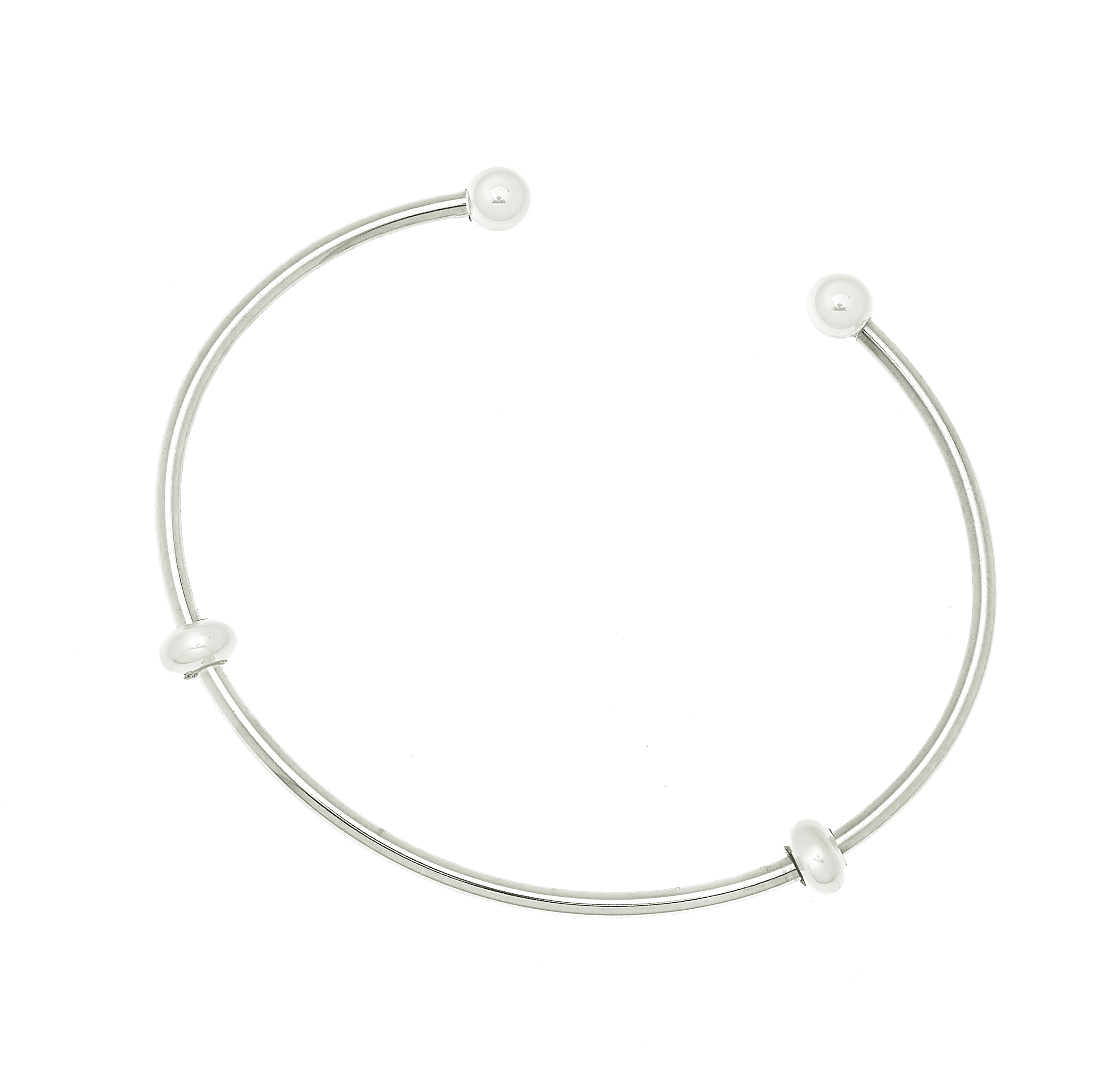 Letters bangle brace silver