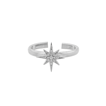 One star ring silver