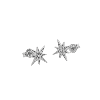 One star ear silver